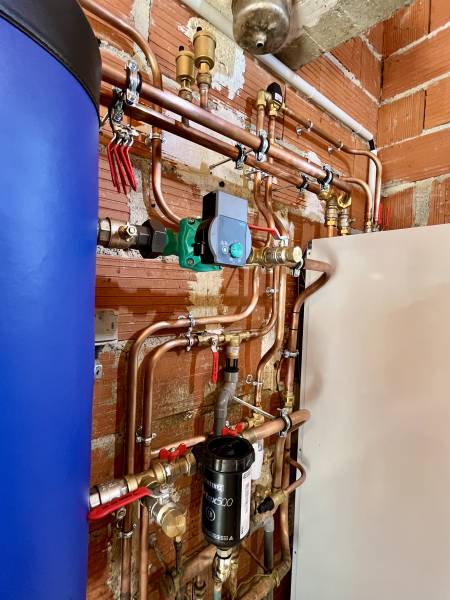 Installation cuivre pompe à chaleur